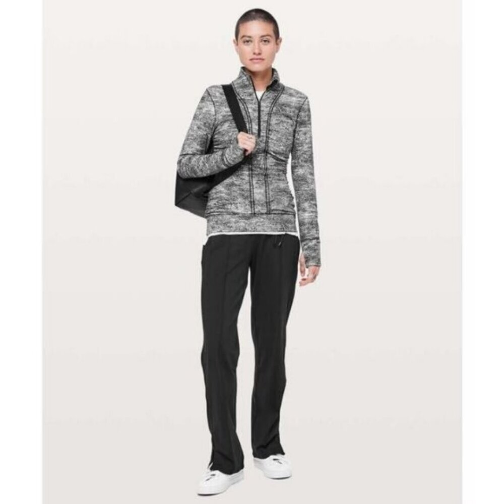 Lululemon Cypress Kiss 1/2 Zip Rulu In Rush Jacquard Black White Size 6 - Picture 3 of 8
